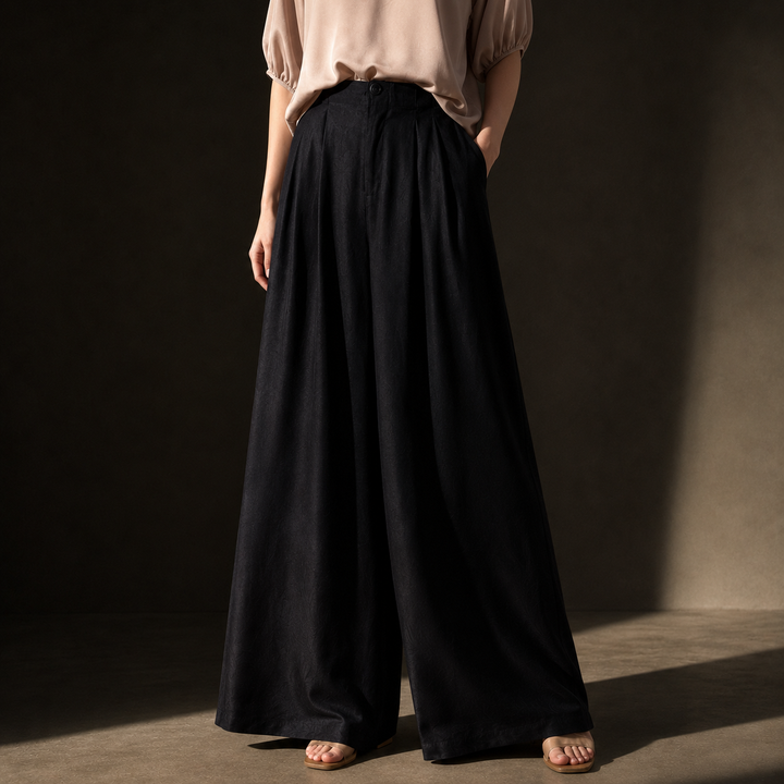 Sereta Silk Wide-Leg Trousers