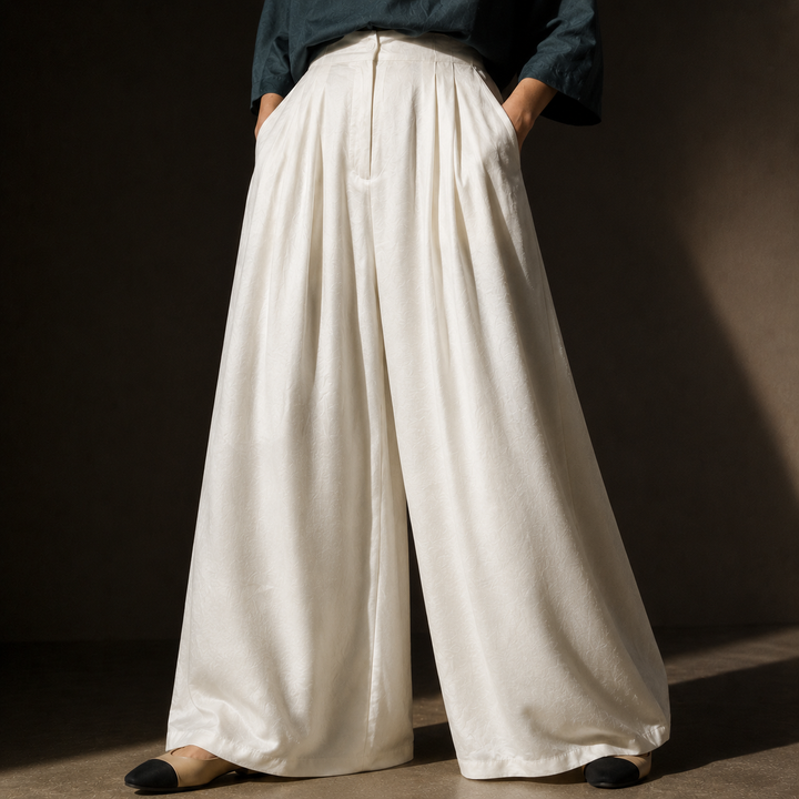 Sereta Silk Wide-Leg Trousers