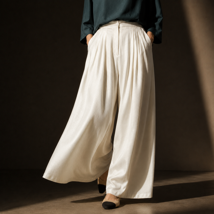 Sereta Silk Wide-Leg Trousers