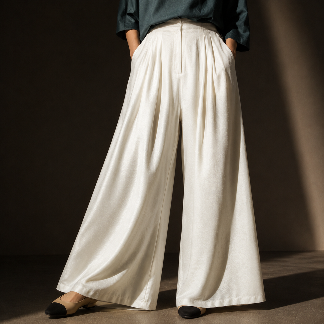 Sereta Silk Wide-Leg Trousers