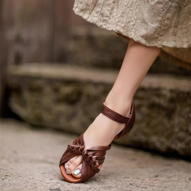 Alina Braided Leather Sandals