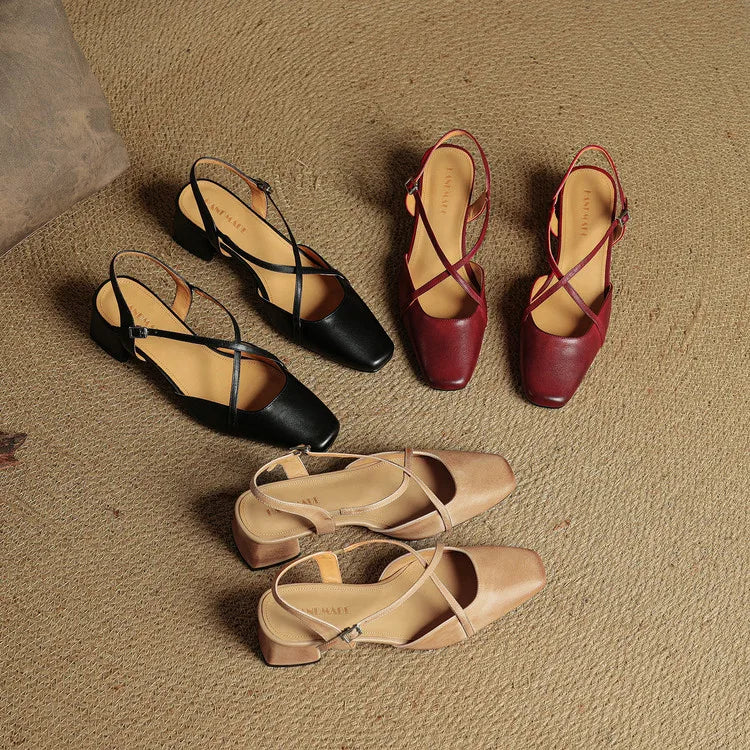 Averra Leather Slingbacks