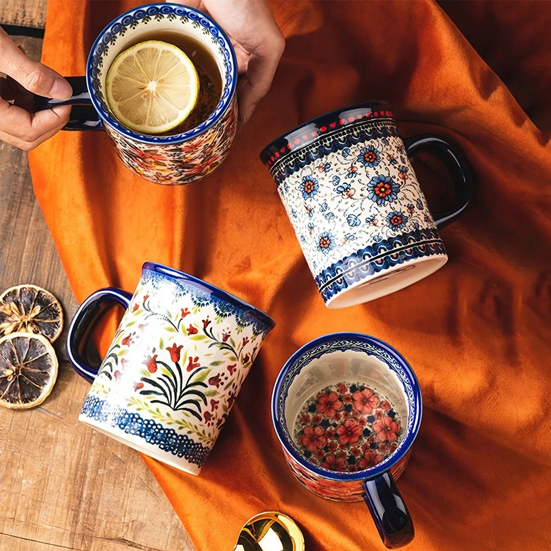 Bavaria 4 Pc Floral Mug Set