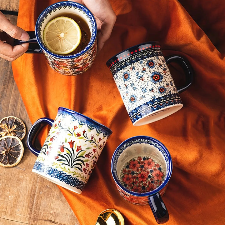 Bavaria 4 Pc Floral Mug Set