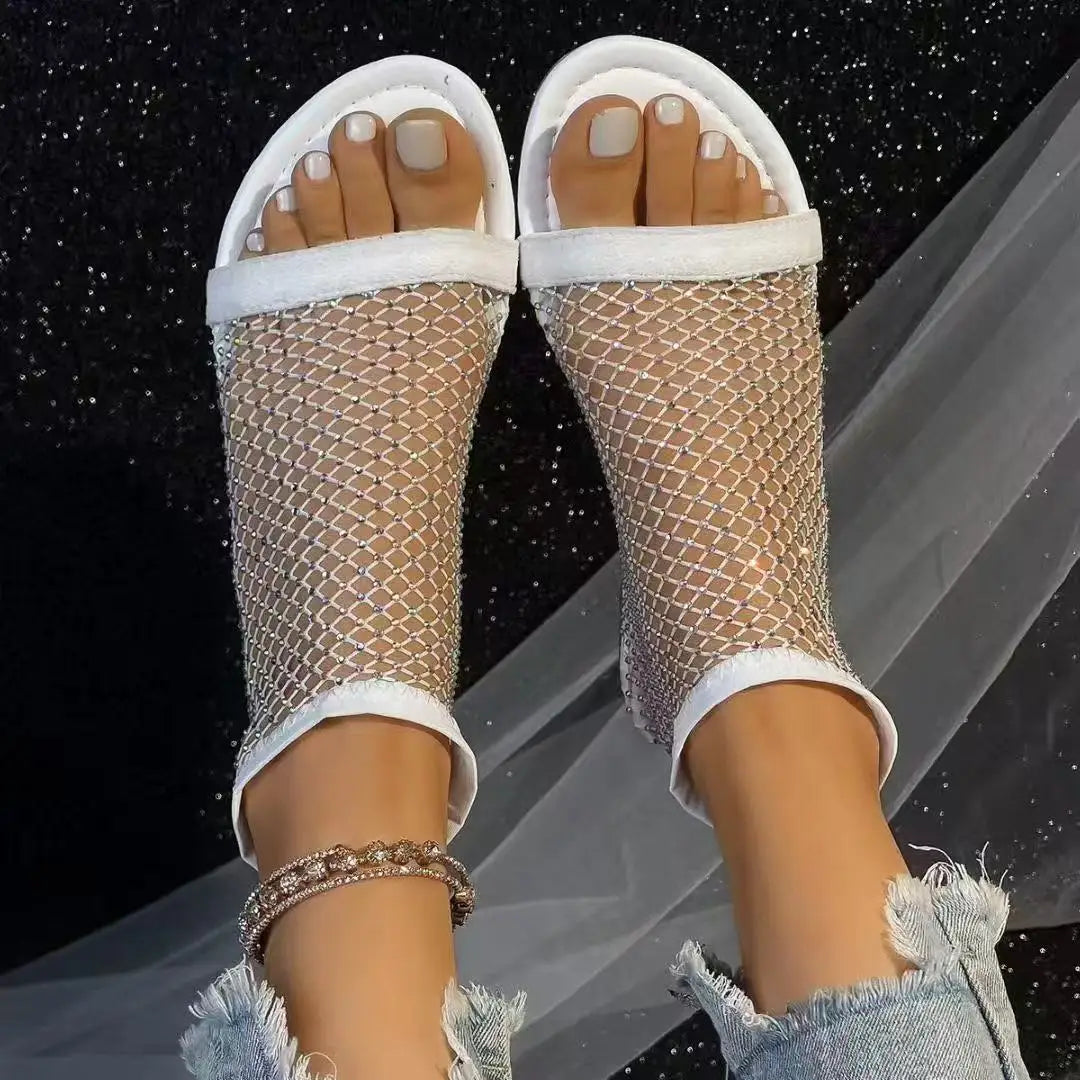 Sirena Crystal Mesh Sandals