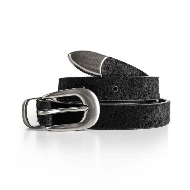 Brindle Slim Leather Belt