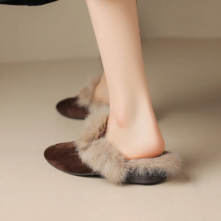 Ferra Suede Wool Mule
