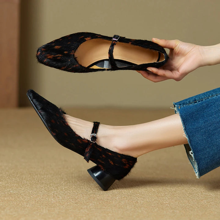 Fawndale Haircalf Mary Janes