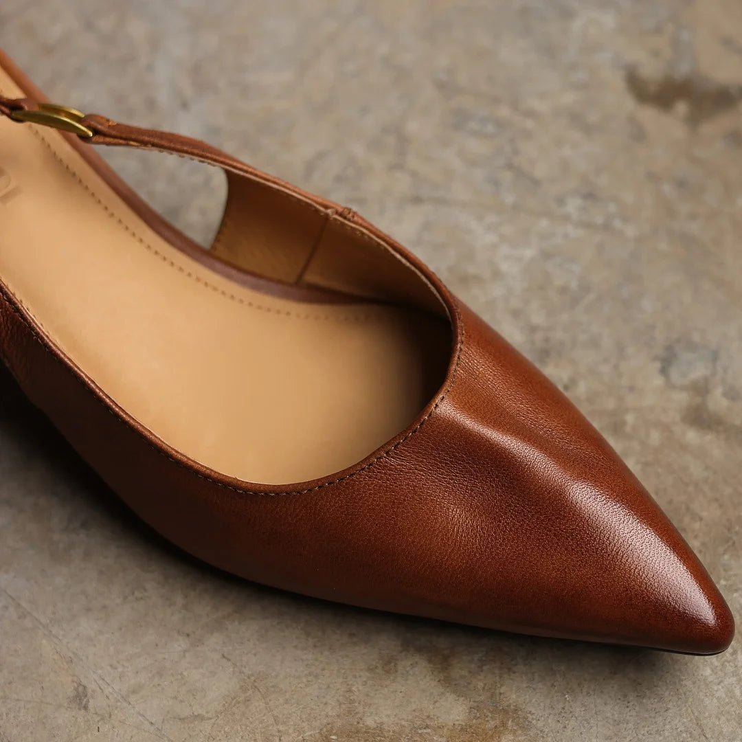 Valina Leather Slingbacks