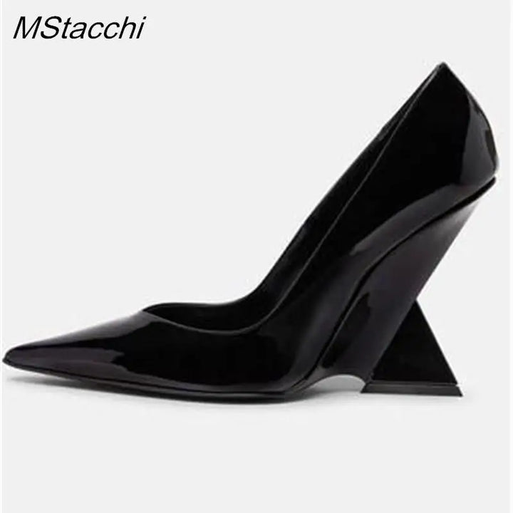 Piramide Sculpted Heel Pumps