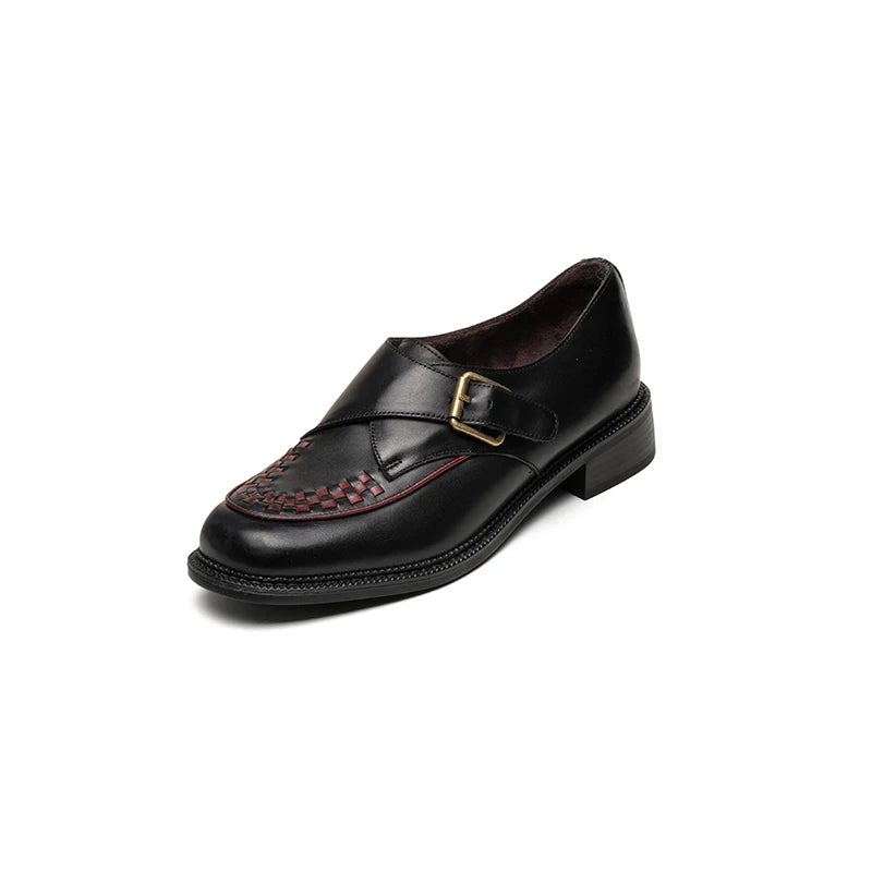 Cortona Woven Leather Oxfords