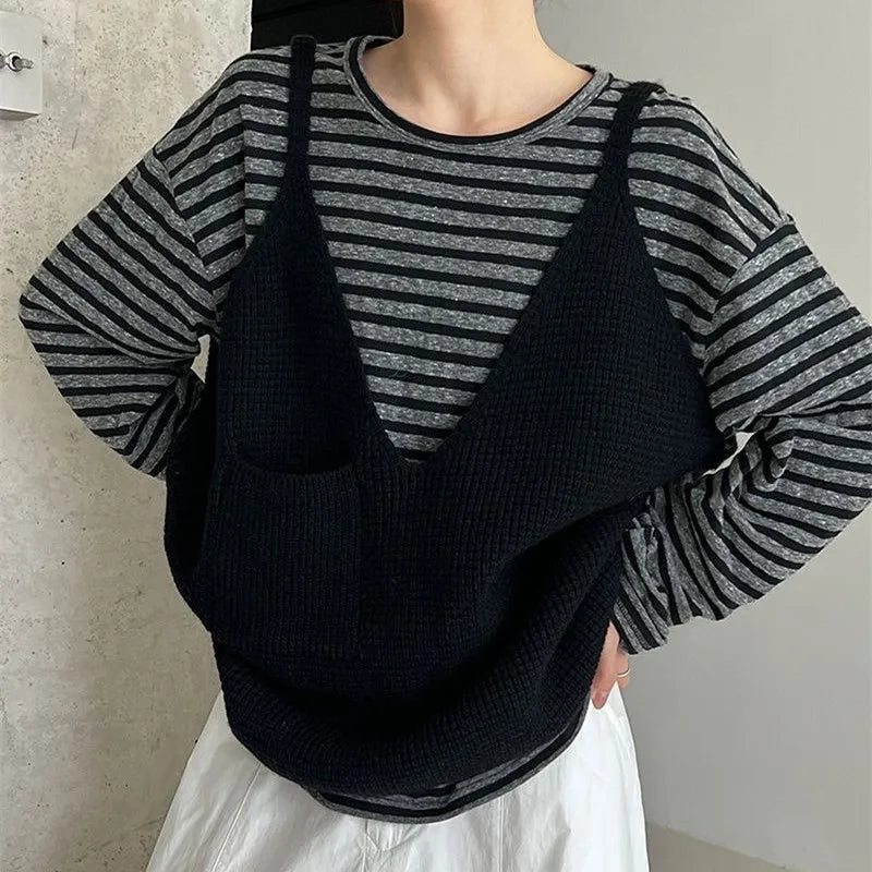 Waffleknit Slouch Vest
