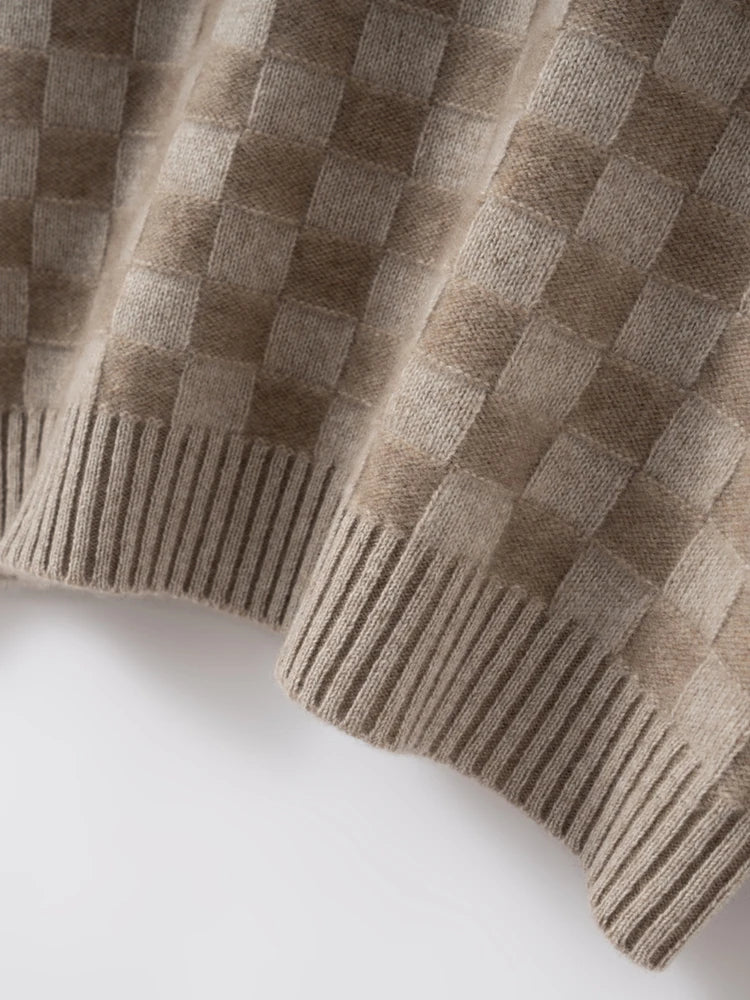 Claudette Check Cashmere Sweater