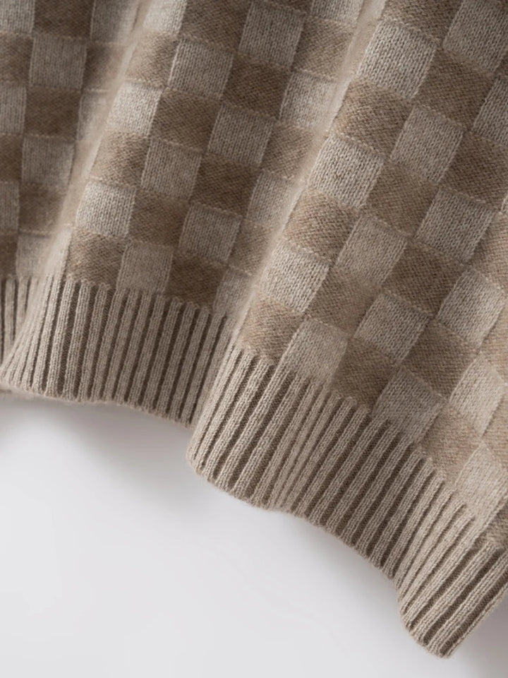 Claudette Check Cashmere Sweater