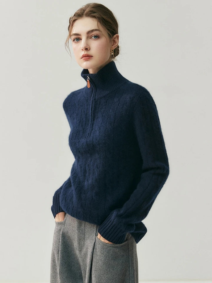 Claudette Cashmere Quarter Zip