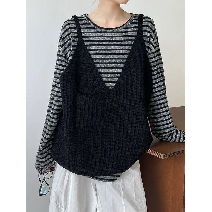 Waffleknit Slouch Vest