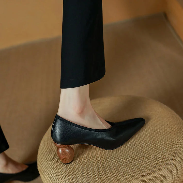 Allegra Grain Heel Pumps