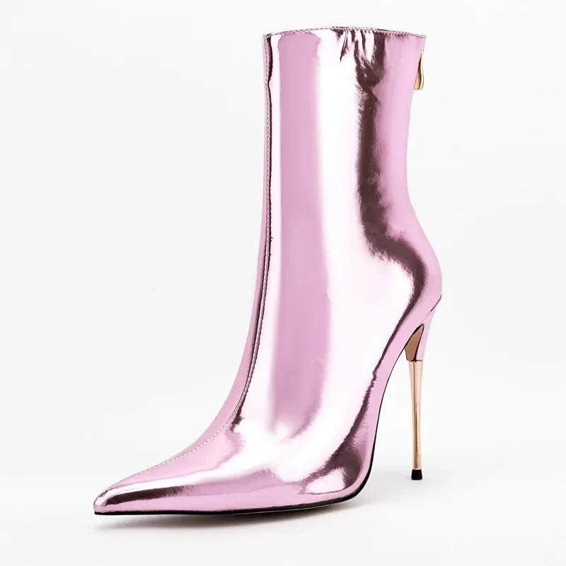 Specchio Mirror-Finish Stiletto Boots