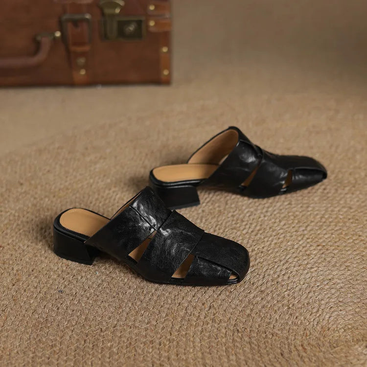 Amara Leather Mules