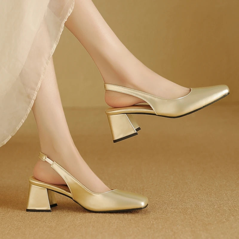 Selena Lacquer Slingbacks