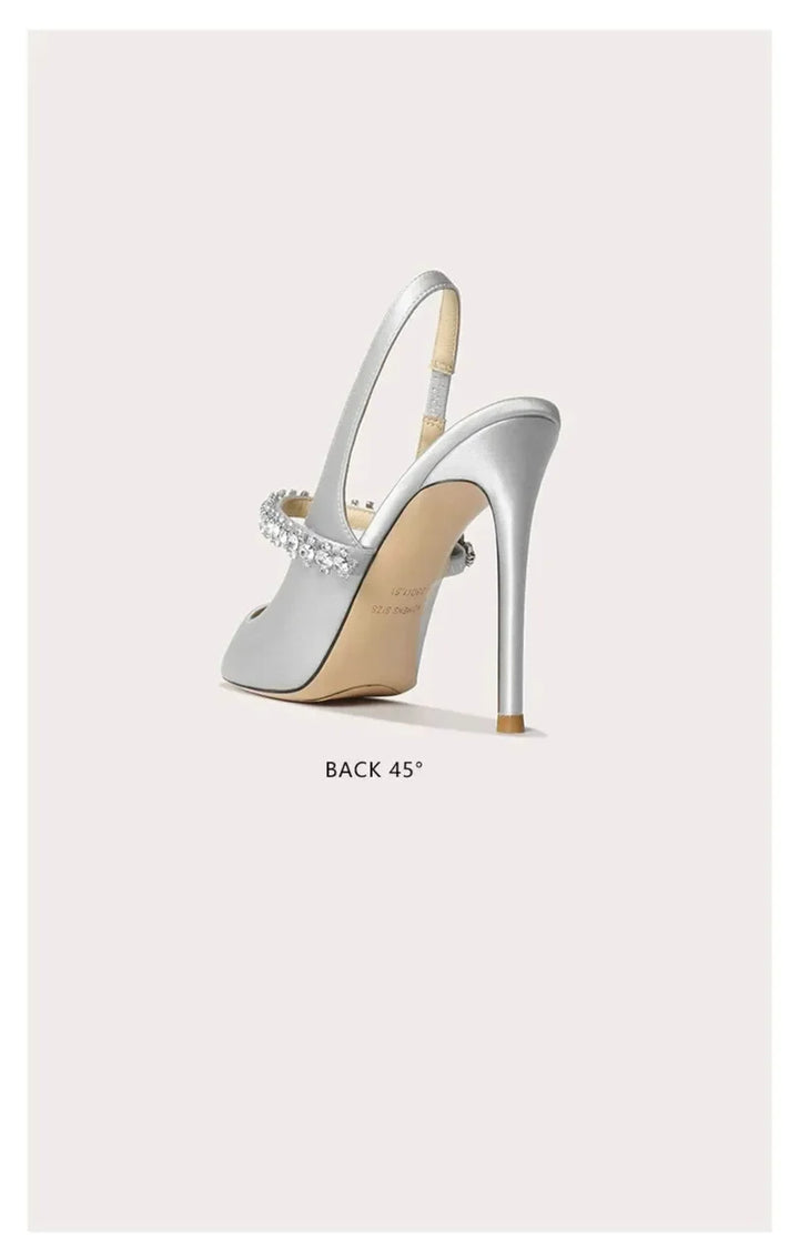 Stellina Crystal Strap Slingbacks