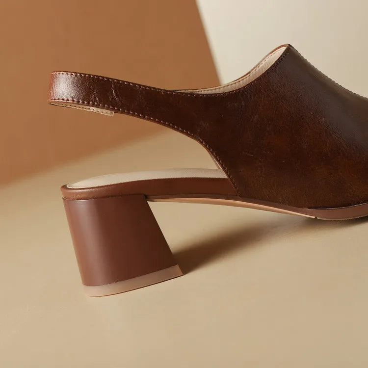 Montara Leather Slingbacks