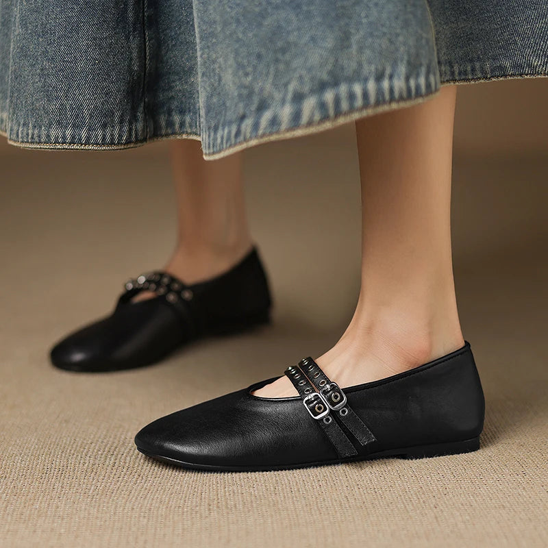 Valentina Buckle Flats