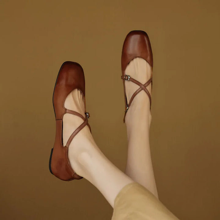 Valenza Leather Flats