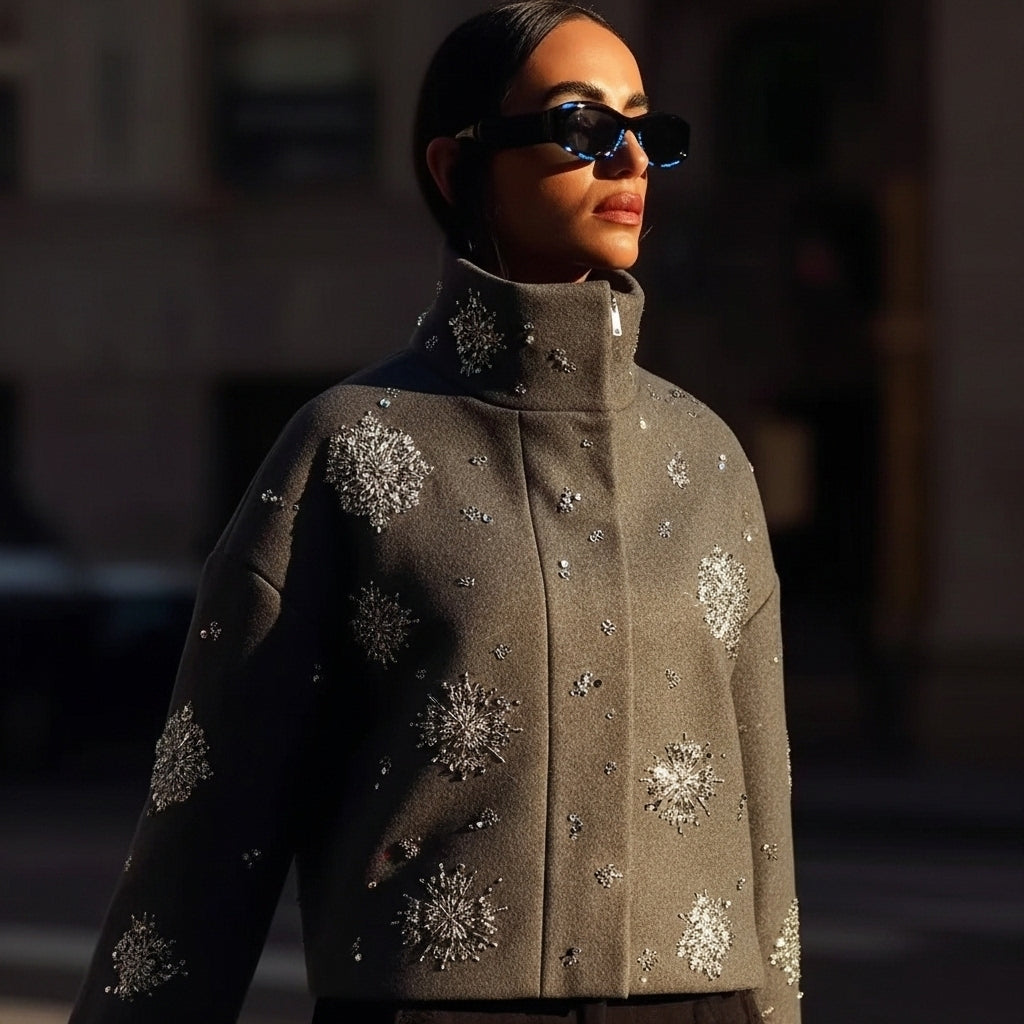 Snowflake Wool Statement Jacket