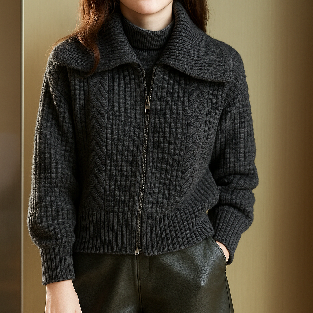 Sorelle Cable Zip Sweater