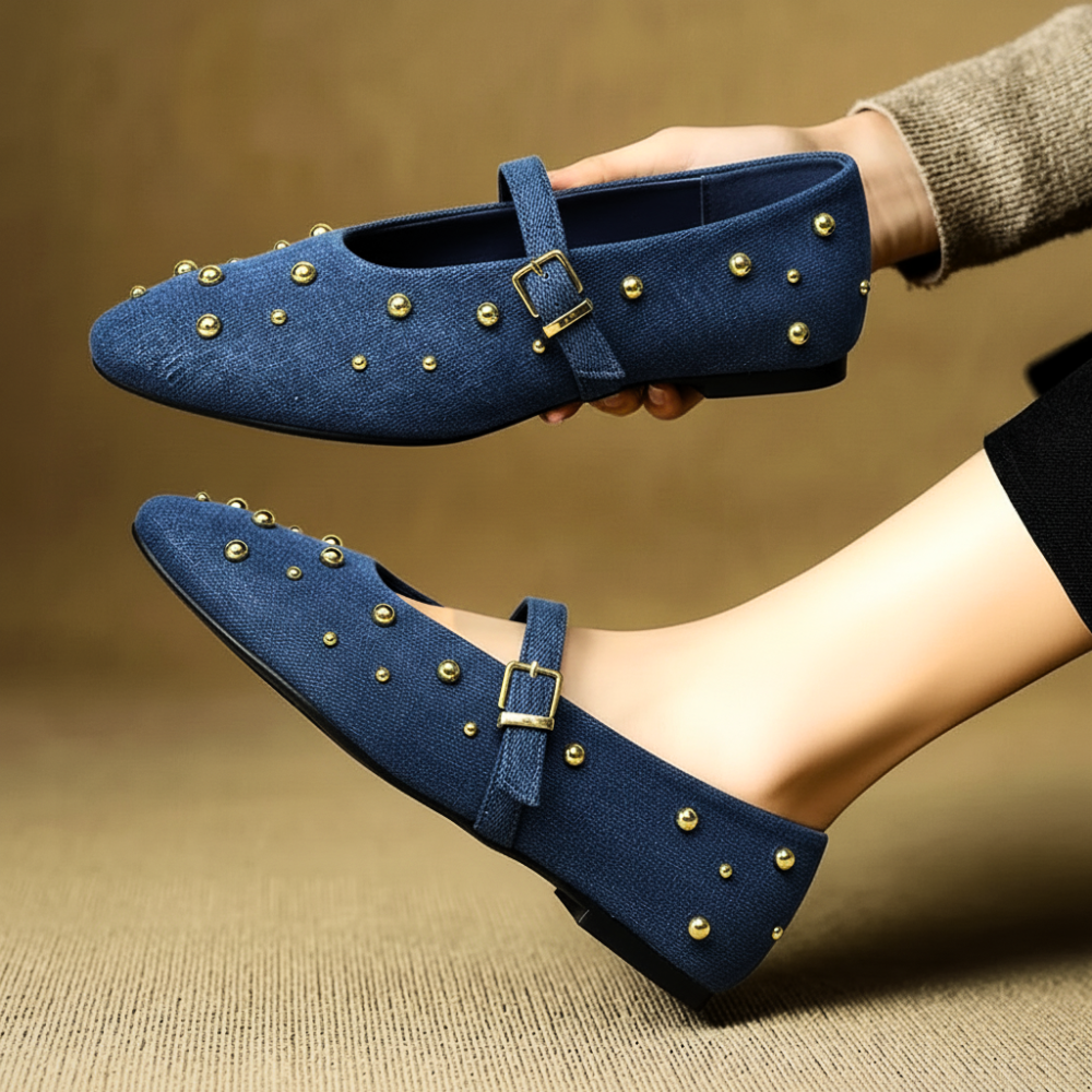 Goldrush Studded Flats