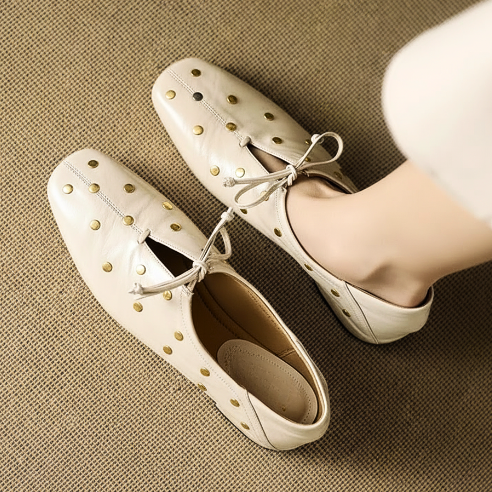 Marquesa Gold Studded Loafers