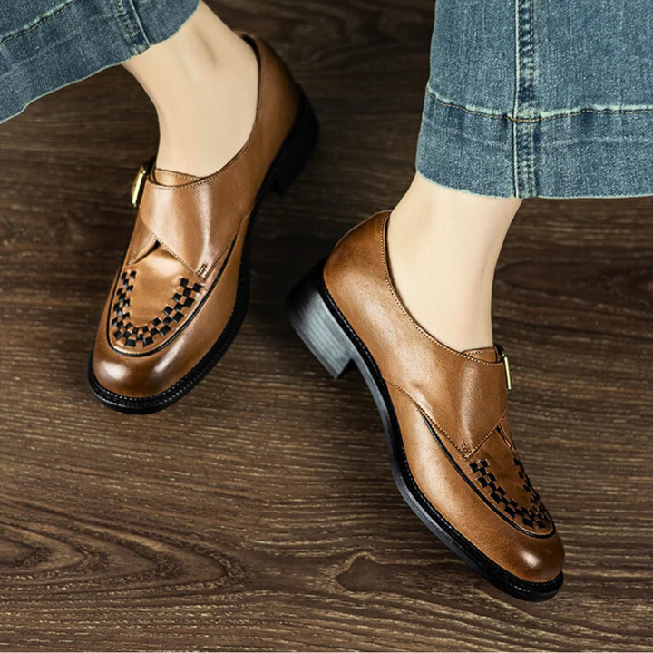 Cortona Woven Leather Oxfords