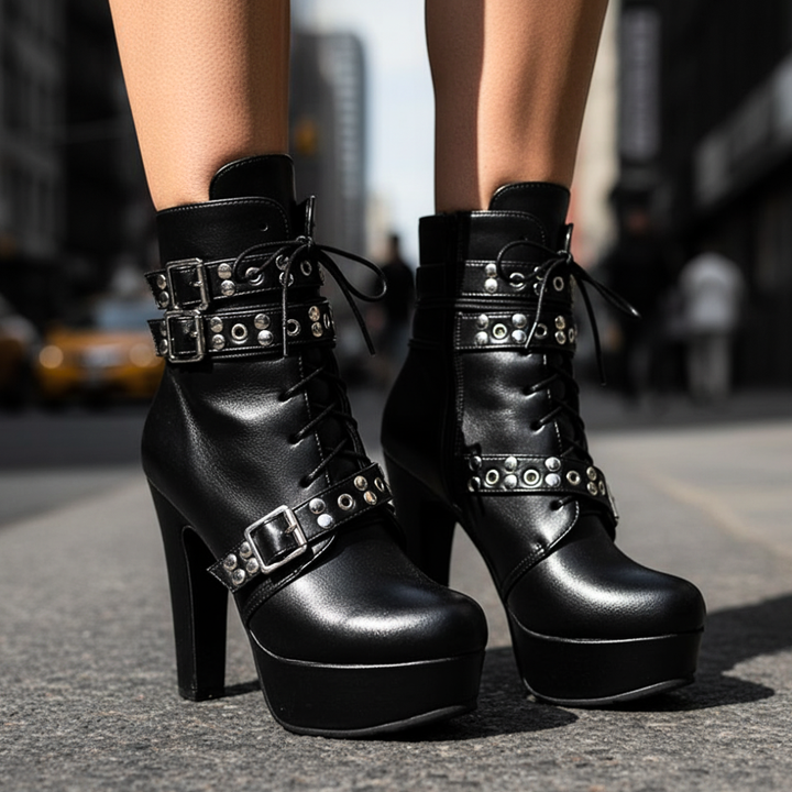 Valeria Stud Platform Boots