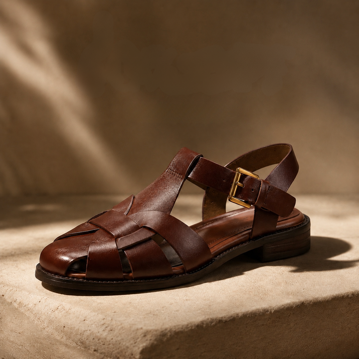 Bruna Caged Leather Sandals