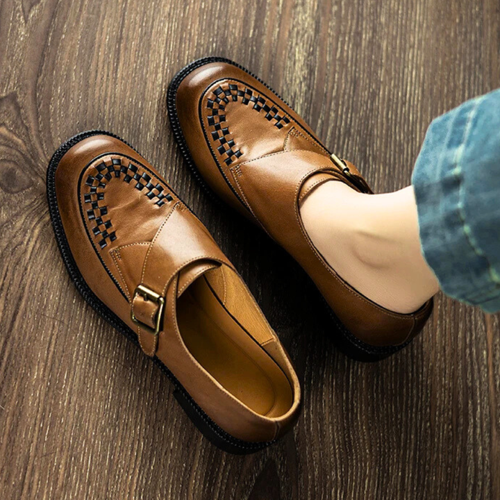 Cortona Woven Leather Oxfords