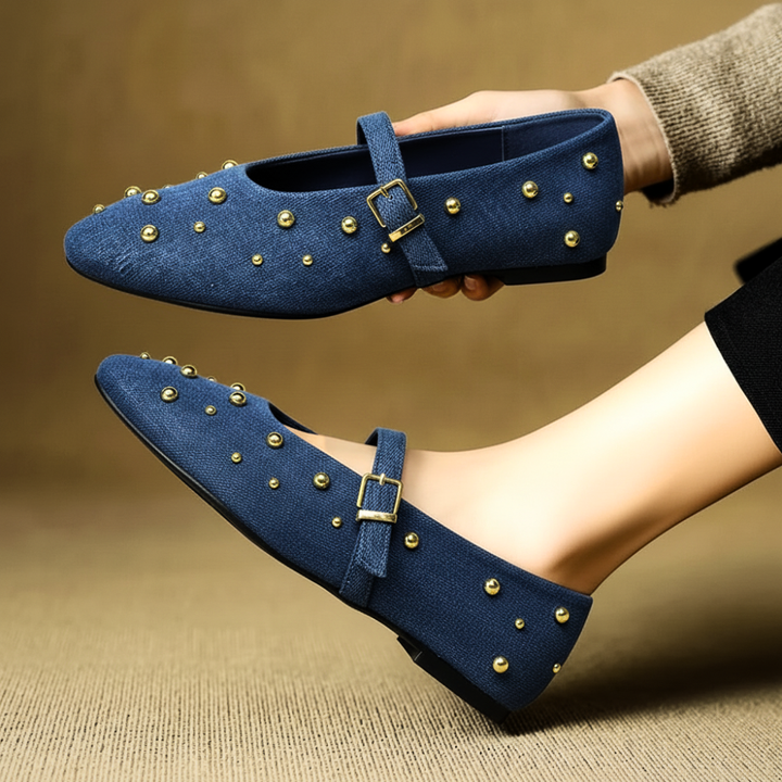 Goldrush Studded Flats