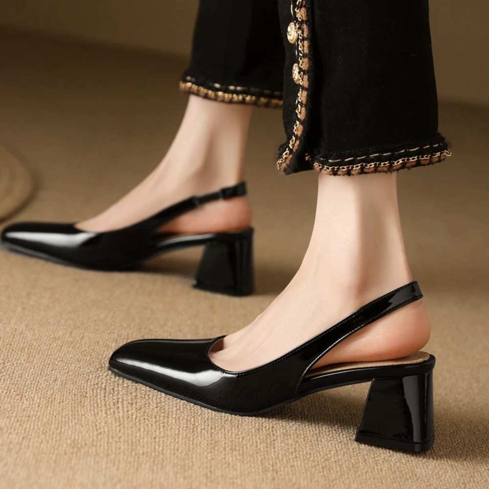 Selena Lacquer Slingbacks