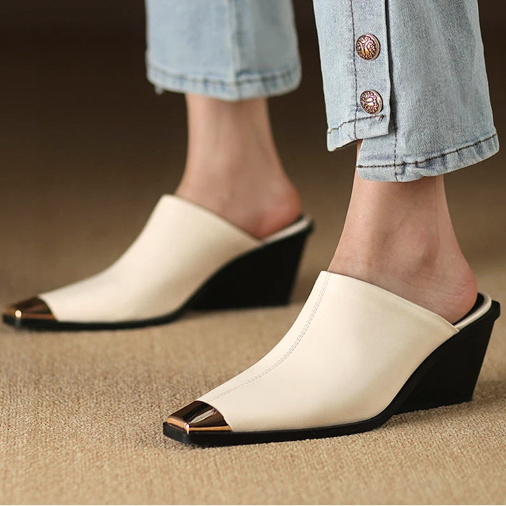 Vionette Leather Mules