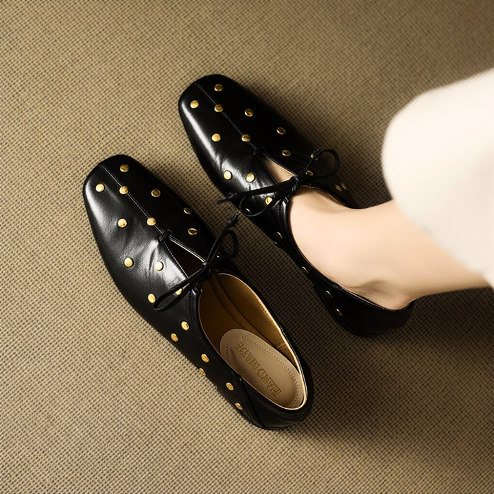 Marquesa Gold Studded Loafers