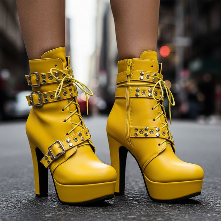 Valeria Stud Platform Boots