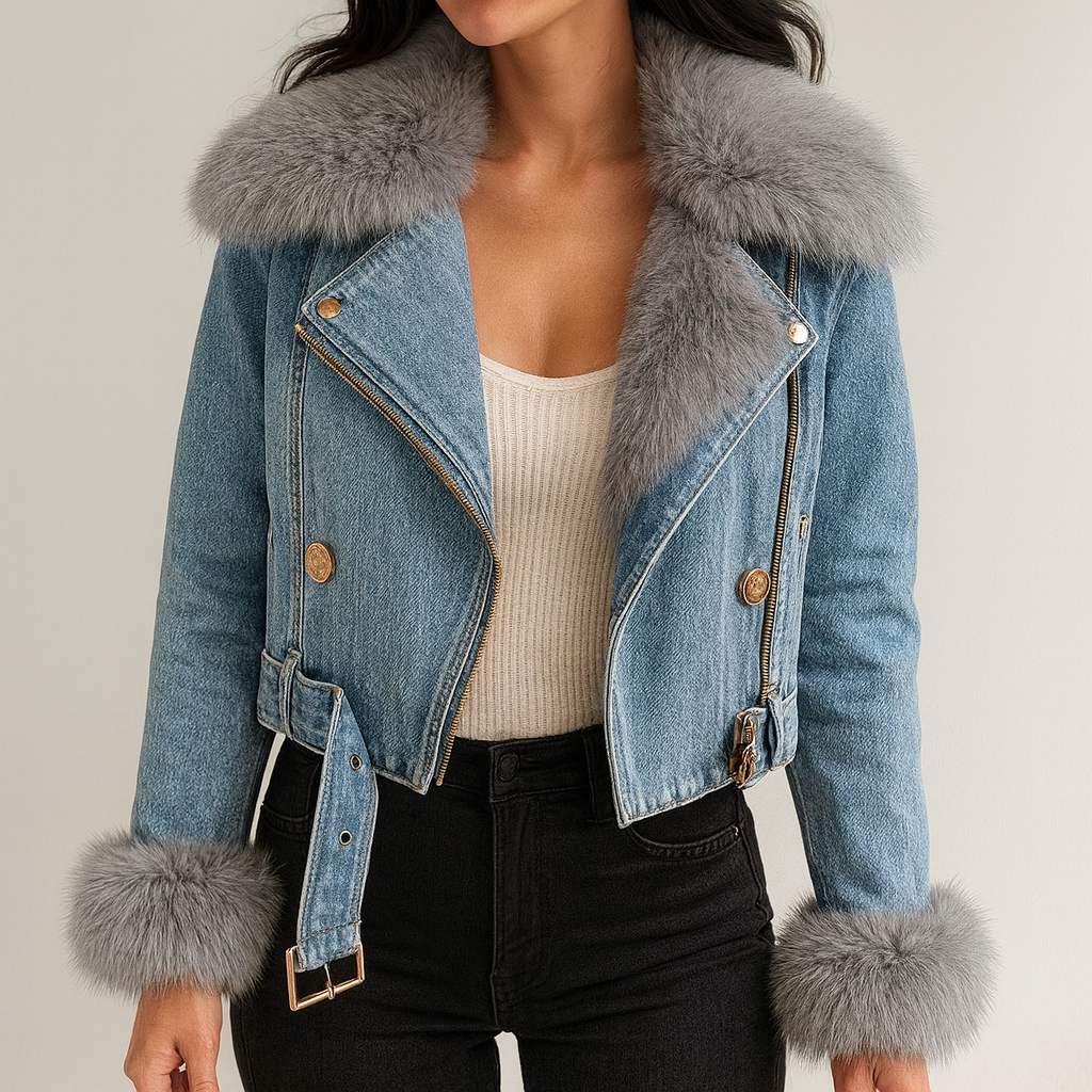 Vulpina Fur Denim Jacket