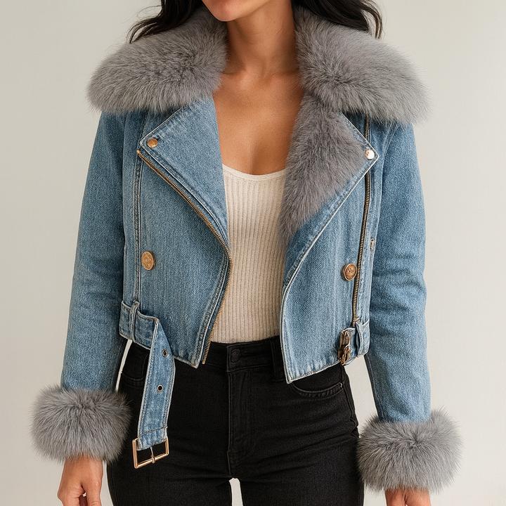 Vulpina Fur Denim Jacket