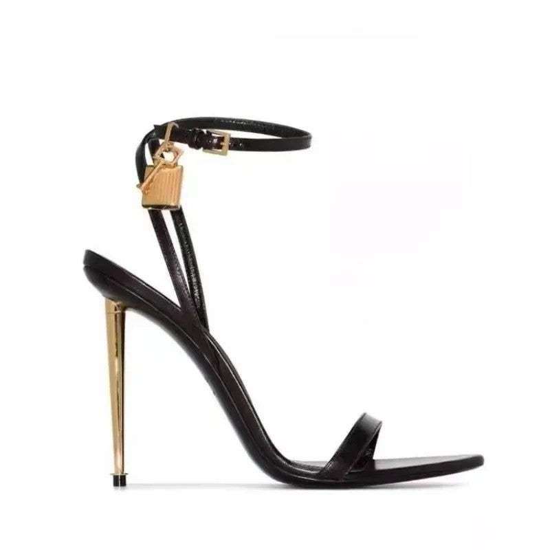 Padlock Ankle-Strap Sandals