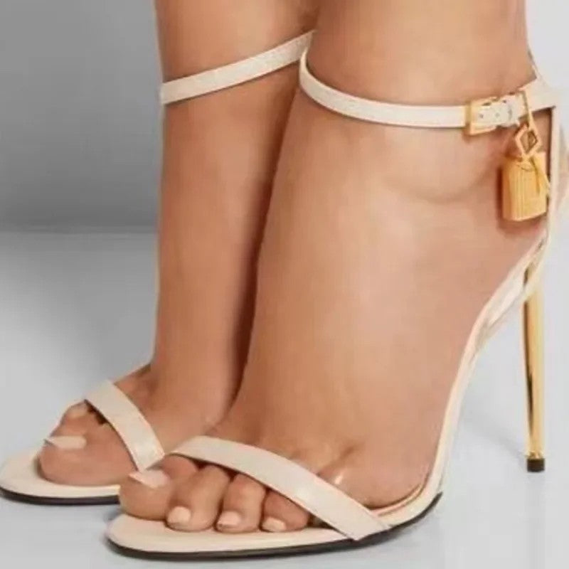 Padlock Ankle-Strap Sandals