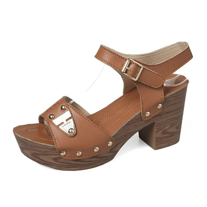 Legno Wood-Heel Platform Sandals