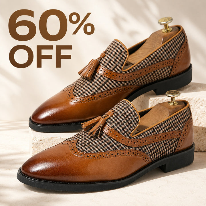 Aldrino Houndstooth Tassel Loafers — ce_metastatic_01