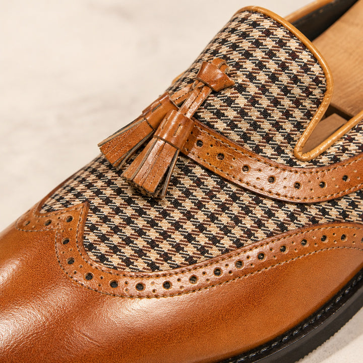 Aldrino Houndstooth Tassel Loafers — ce_metastatic_01