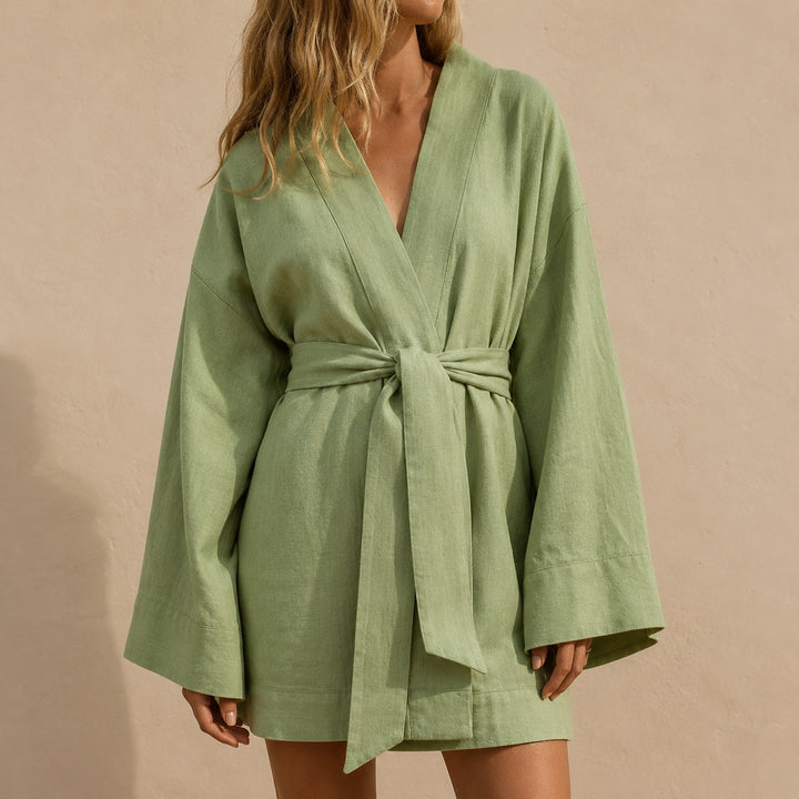 Amalfi Linen Wrap Robe — ce_pivot_front_03