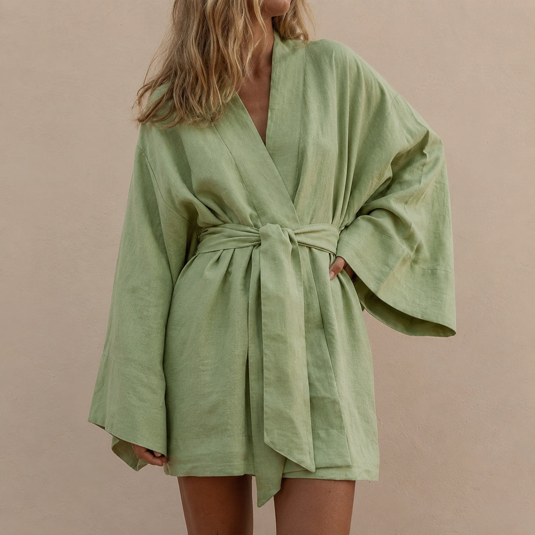 Amalfi Linen Wrap Robe — ce_pivot_front_06